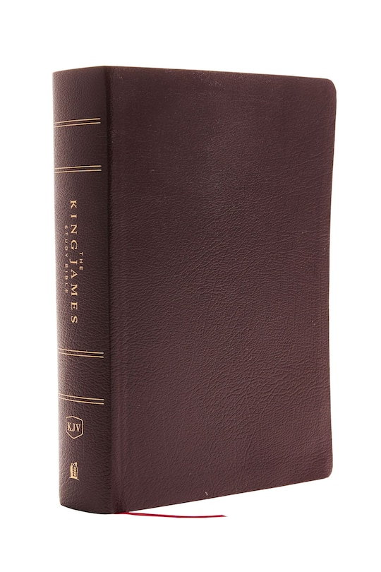 Front cover_Kjv, The King James Study Bible, Bonded Leather, Burgundy, Red Letter, Full-color Edition