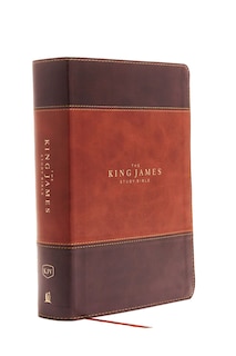 Couverture_Kjv, The King James Study Bible, Leathersoft, Brown, Thumb Indexed, Red Letter, Full-color Edition