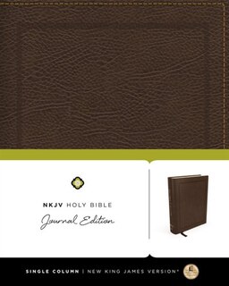 NKJV, Holy Bible, Journal Edition, Bonded Leather, Brown, Red Letter Edition