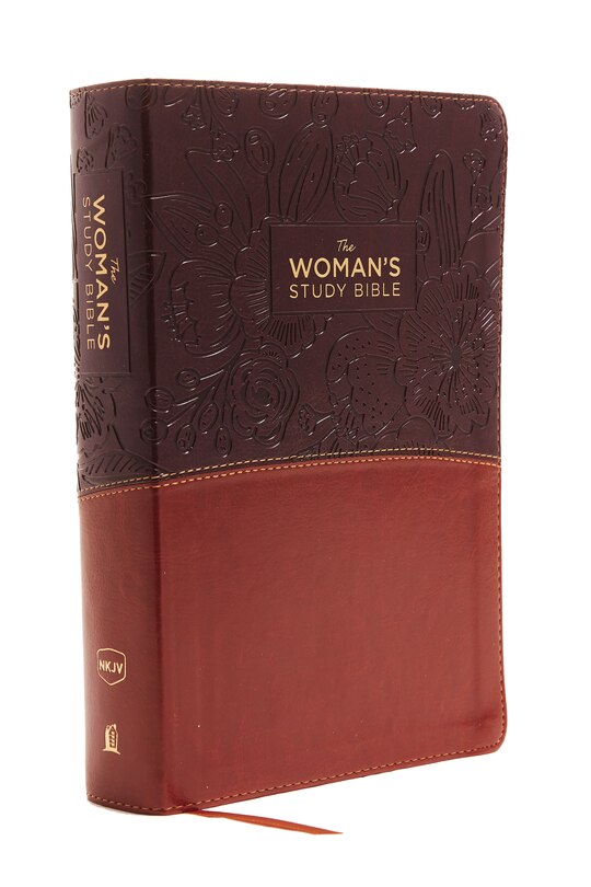 Couverture_NKJV, The Woman's Study Bible, Leathersoft, Brown/Burgundy, Red Letter, Full-Color Edition