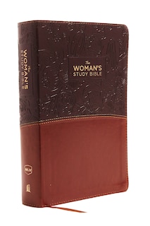 Couverture_NKJV, The Woman's Study Bible, Leathersoft, Brown/Burgundy, Red Letter, Full-Color Edition, Thumb Indexed