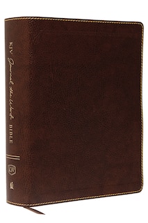 Couverture_KJV Large Print Bible, Journal the Word, Reflect, Journal or Create Art Next to Your Favorite Verses (Brown Bonded Leather, Red Letter, Comfort Print: King James Version)