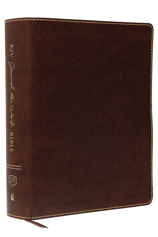 Couverture_KJV Large Print Bible, Journal the Word, Reflect, Journal or Create Art Next to Your Favorite Verses (Brown Bonded Leather, Red Letter, Comfort Print: King James Version)