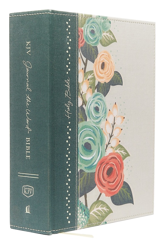Front cover_KJV Large Print Bible, Journal the Word, Reflect, Journal or Create Art Next to Your Favorite Verses (Green Cloth Over Board, Red Letter, Comfort Print: King James Version)