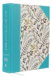 Front cover_Nkjv, Journal The Word Bible, Large Print, Cloth Over Board, Blue Floral, Red Letter
