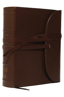 Front cover_Nkjv, Journal The Word Bible, Large Print, Premium Leather, Brown, Red Letter