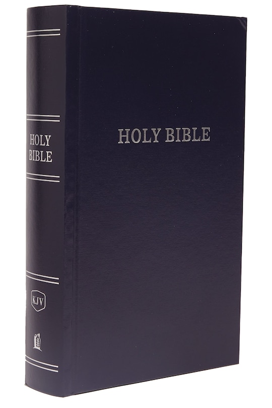 Front cover_Kjv, Pew Bible, Large Print, Hardcover, Blue, Red Letter, Comfort Print