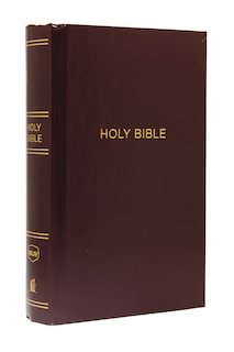 Couverture_Nkjv, Pew Bible, Large Print, Hardcover, Burgundy, Red Letter, Comfort Print