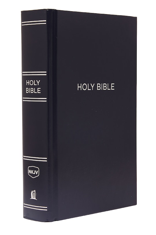 Front cover_Nkjv, Pew Bible, Large Print, Hardcover, Blue, Red Letter, Comfort Print