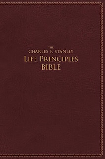 Front cover_Niv, The Charles F. Stanley Life Principles Bible, Leathersoft, Burgundy, Thumb Indexed