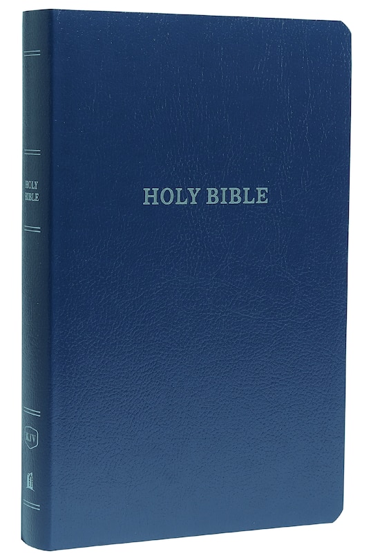 Couverture_KJV Holy Bible: Gift and Award, Blue Leather-Look, Red Letter, Comfort Print: King James Version