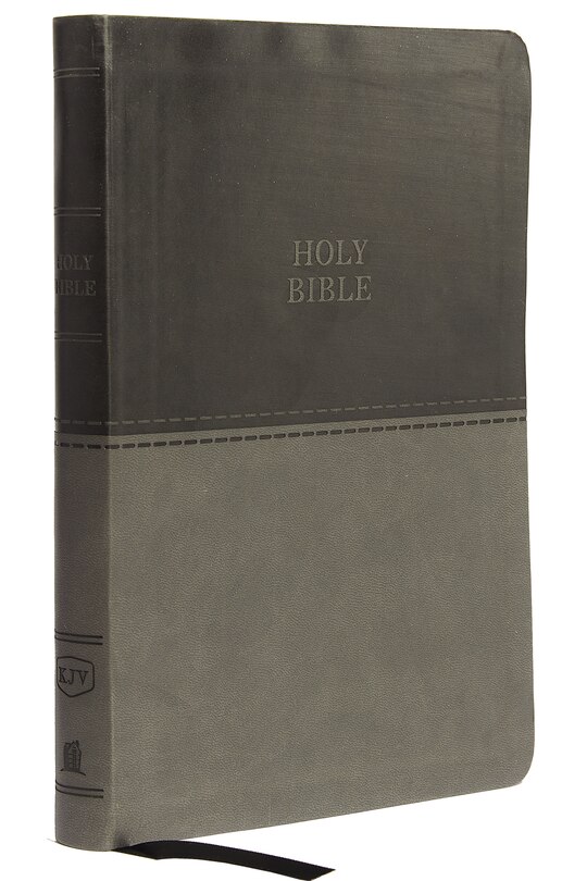 Front cover_KJV Holy Bible: Value Large Print Thinline, Gray Leathersoft, Red Letter, Comfort Print: King James Version