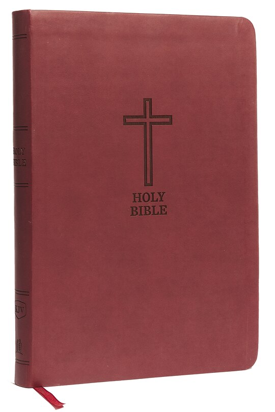 Front cover_KJV Holy Bible: Value Large Print Thinline, Burgundy Leathersoft, Red Letter, Comfort Print: King James Version