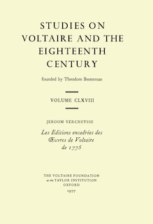 Front cover_Les Editions encadres des œuvres de Voltaire de 1775