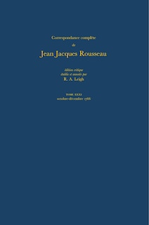 Couverture_Correspondance compl�te de Rousseau (Complete Correspondence of Rousseau) 31