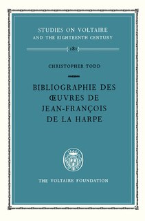Front cover_Bibliographie des Oeuvres de Jean-Francois De La Harpe