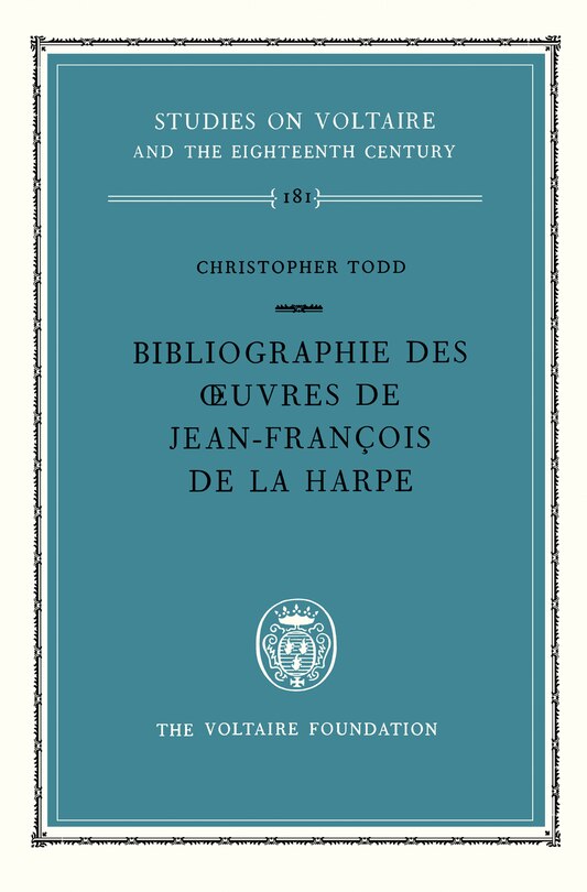 Front cover_Bibliographie des Oeuvres de Jean-Francois De La Harpe