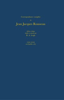 Couverture_Correspondance complète de Rousseau (Complete Correspondence of Rousseau) 33