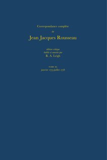 Front cover_Correspondance compl�te de Rousseau (Complete Correspondence of Rousseau) 40