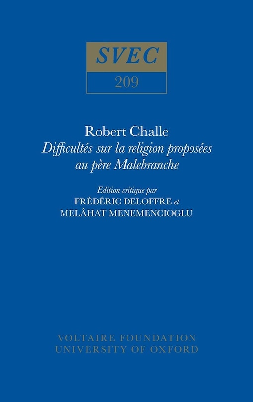 Front cover_Difficult�s sur la religion propos�es au p�re Malebranche