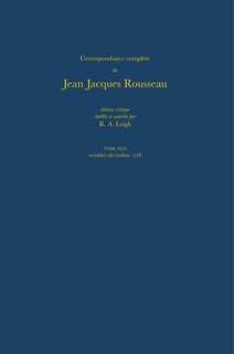 Couverture_Correspondance complète de Rousseau (Complete Correspondence of Rousseau) 42
