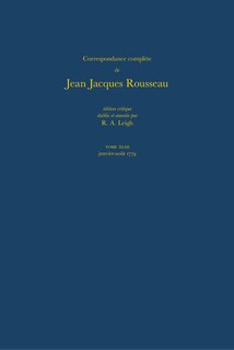 Couverture_Correspondance compl�te de Rousseau (Complete Correspondence of Rousseau) 43
