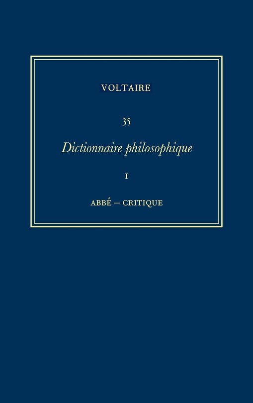 Front cover_Œuvres complètes de Voltaire (Complete Works of Voltaire) 35