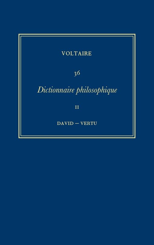 Front cover_Œuvres complètes de Voltaire (Complete Works of Voltaire) 36