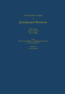 Front cover_Correspondance complète de Rousseau (Complete Correspondence of Rousseau) 50