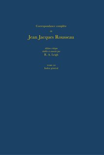 Couverture_Correspondance compl�te de Rousseau (Complete Correspondence of Rousseau) 52