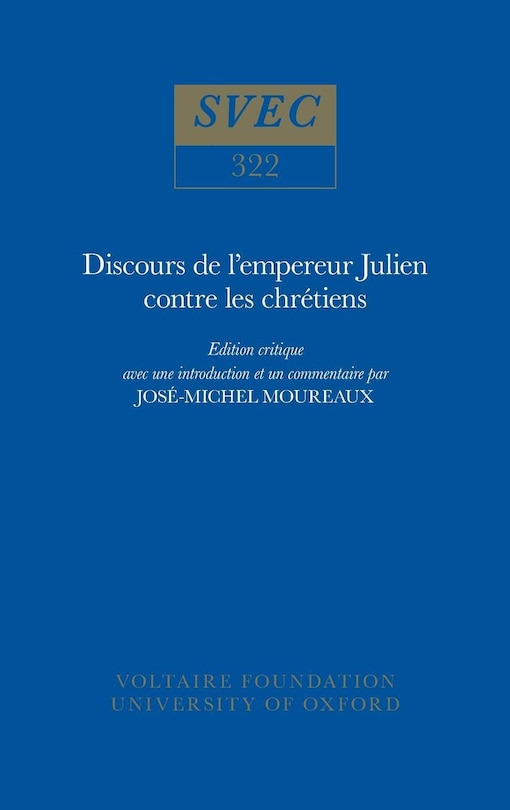 Front cover_Discours de l'empereur Julien contre les chrétiens