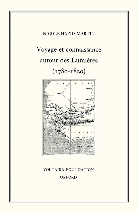 Front cover_Voyage et connaissance au tournant des Lumières (1780-1820)