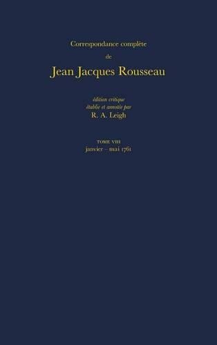 Front cover_Correspondance complète de Rousseau (Complete Correspondence of Rousseau) 8