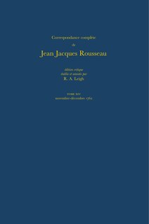 Couverture_Correspondance compl�te de Rousseau (Complete Correspondence of Rousseau) 14