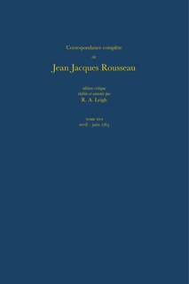 Front cover_Correspondance complète de Rousseau (Complete Correspondence of Rousseau) 16