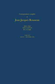 Front cover_Correspondance complète de Rousseau (Complete Correspondence of Rousseau) 17