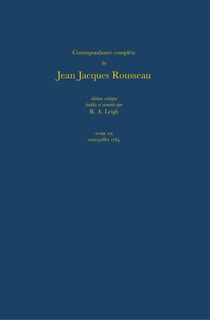 Front cover_Correspondance complète de Rousseau (Complete Correspondence of Rousseau) 20