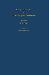 Front cover_Correspondance complète de Rousseau (Complete Correspondence of Rousseau) 30
