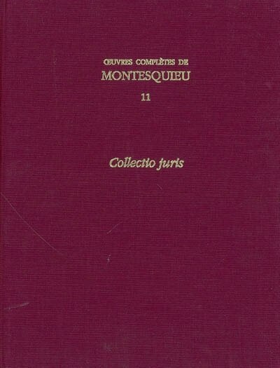 Front cover_Oeuvres Completes De Montesquieu: v. 11 &12
