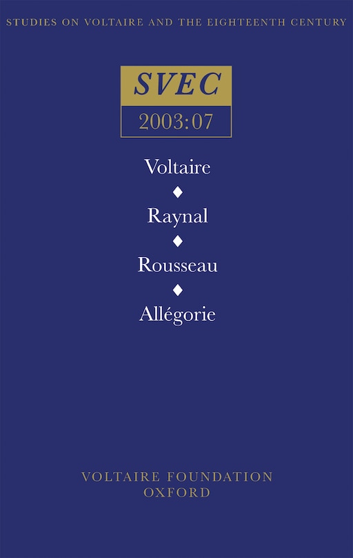 Couverture_Voltaire / Raynal / Rousseau / All�gorie