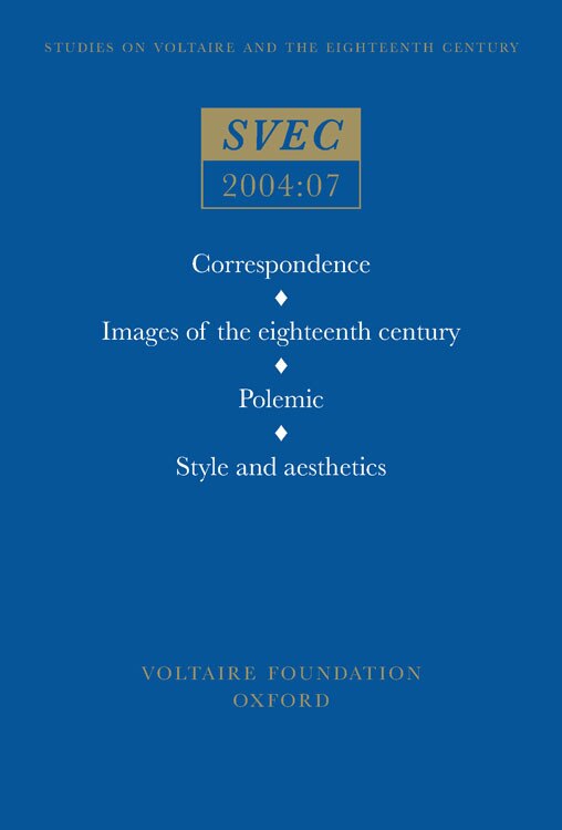 Front cover_Correspondence; Images of the eighteenth century; Polemic, Style and aesthetics