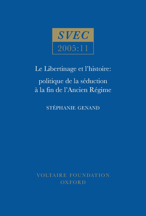 Front cover_Le Libertinage et I'Histoire