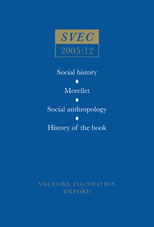 Front cover_Social History; Morellet; Social Anthropology; History of the Book