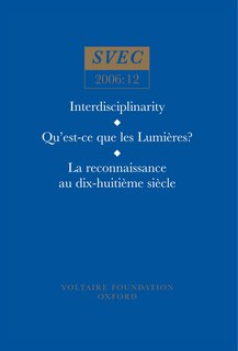 Couverture_Qu'est-ce que les Lumières?; La reconnaissance au dix-huitième siècle; History of art; History of ideas