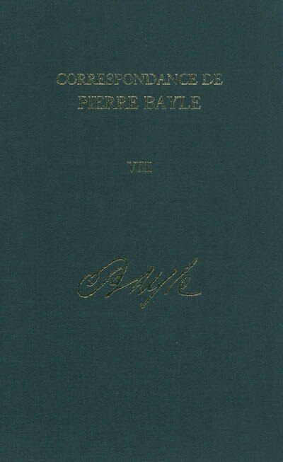 Front cover_Correspondance de Pierre Bayle: 8