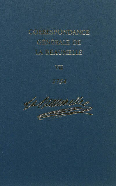 Couverture_Correspondance générale de La Beaumelle (1754): Volume 7