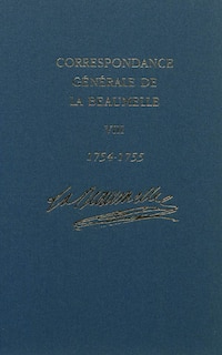 Front cover_Correspondance générale de La Beaumelle: 20 Octobre 1754-30 Juin 1755 v. 8
