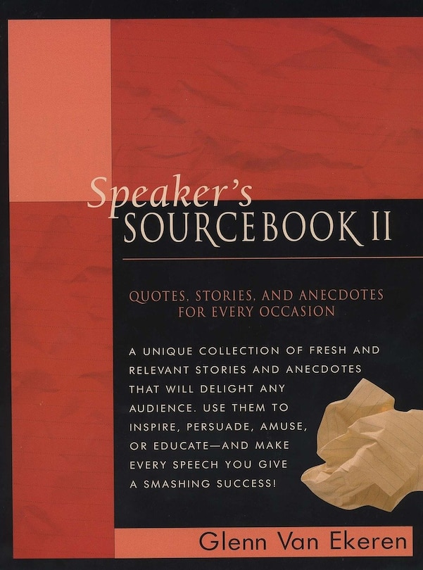 Front cover_Speaker's Sourcebook Ii