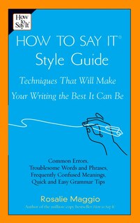 Front cover_How to Say it Style Guide