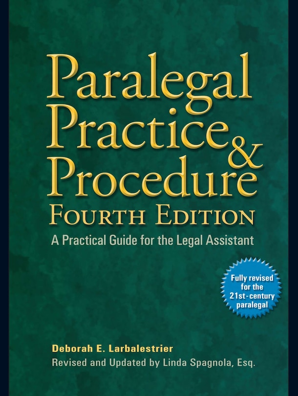 Front cover_Paralegal Practice & Procedure Fourth Edition